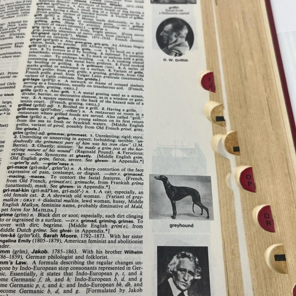 The American Heritage Dictionary of the English Language 1981 Thumb-indexed Red
